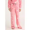 Honeydew Ice Breaker Fair Isle Faux Fur Pajama Pants In Pink