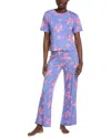 Honeydew Intimates 2pc All American Jersey Pajama Set In Blue