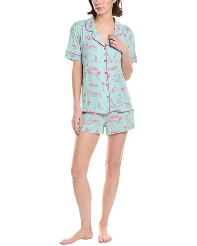 Honeydew Intimates 2pc All American Shortie Set In Green