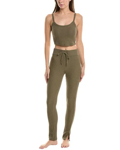 Honeydew Intimates 2pc Off Duty Rib Knit Lounge Set In Multi