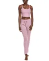 Honeydew Intimates 2pc Off Duty Rib Knit Lounge Set In Pink