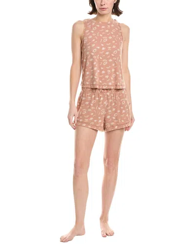 Honeydew Intimates 2pc Star Seeker Shortie Set In Brown