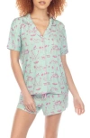 Honeydew Intimates All American Shortie Pajamas In Kelp Toile