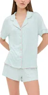 Honeydew Intimates All American Shortie Pj Set Meadow Gingham In Meadow Gingham