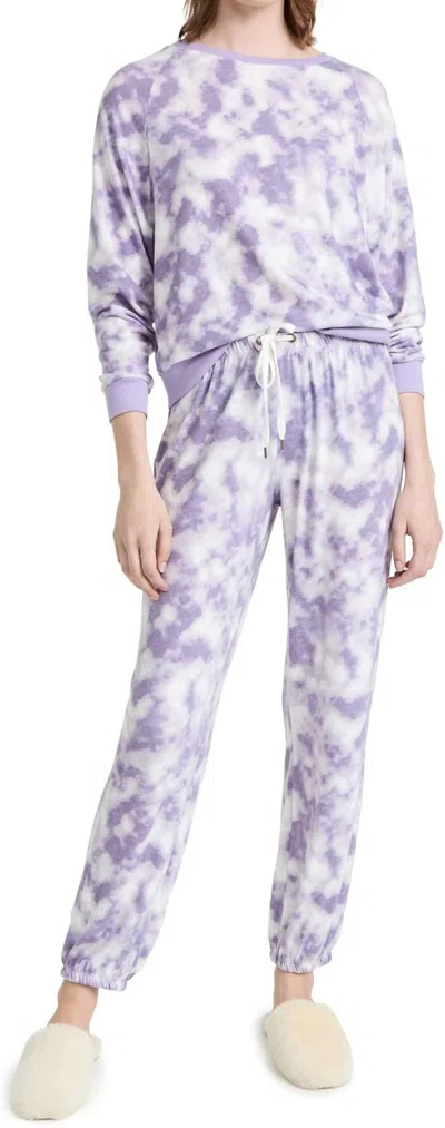 Honeydew Intimates Brushed Jersey Lounge Set In Euphoria Clouds In Multi