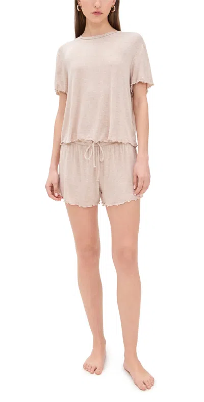 Honeydew Intimates Dreamland Shortie Set Oatmeal