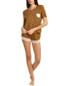 Honeydew Intimates Honeydew 2pc Something Sweet Shortie T-shirt And Short Set In Orange