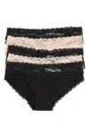 Honeydew Intimates Honeydew Ahna 5-pack Lace Hipster Panties In Black Multi