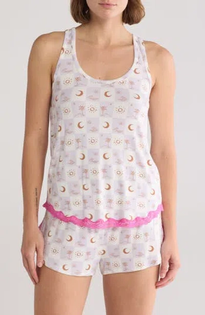 Honeydew Intimates Lounge Life Shortie Pajamas In Tropical Check