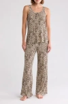 Honeydew Intimates Honeydew Lounge Life Tank & Pants Pajamas In Natural Leopard
