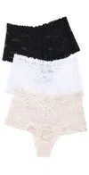 Honeydew Intimates Natalya Thong 3 Pack Black/white/seltzer In Black/white/seltzer
