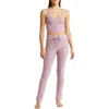 Honeydew Intimates Honeydew Off-duty Crop Camisole & Pants 2-piece Pajama Set In Old Rose