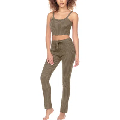 Honeydew Intimates Honeydew Off-duty Crop Camisole & Pants 2-piece Pajama Set In Woodland