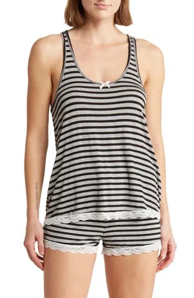 Honeydew Intimates Short Pajamas In Black Stripe