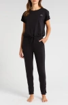 Honeydew Intimates Honeydew Short Sleeve T-shirt & Joggers Lounge Set In Black