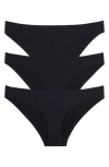 Honeydew Intimates Skinz 3-pack Hipster Panties In Black/black/black
