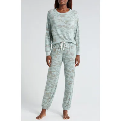 Honeydew Intimates Star Seeker Brushed Jersey Pajamas In Fern Camo
