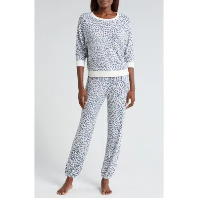 Honeydew Intimates Star Seeker Brushed Jersey Pajamas In Sweet Cream Animal