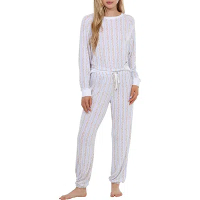 Honeydew Intimates Star Seeker Brushed Jersey Pajamas In White