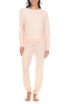Honeydew Intimates Star Seeker Brushed Jersey Pajamas In Apricot Gingham