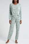 Honeydew Intimates Star Seeker Brushed Jersey Pajamas In Fern Camo