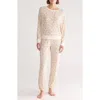 Honeydew Intimates Star Seeker Brushed Jersey Pajamas In Ivory Terrazzo