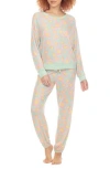 Honeydew Intimates 2pc Star Seeker Brushed Jersey Lounge Set In Kelp Floral