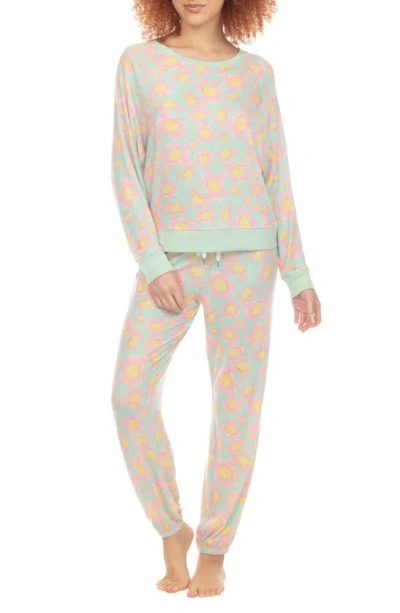 Honeydew Intimates Star Seeker Brushed Jersey Pyjamas In Kelp Floral