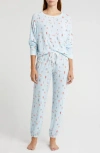 Honeydew Intimates Star Seeker Brushed Jersey Pajamas In Mint Paris