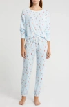 Honeydew Intimates Star Seeker Brushed Jersey Pajamas In Mint Paris
