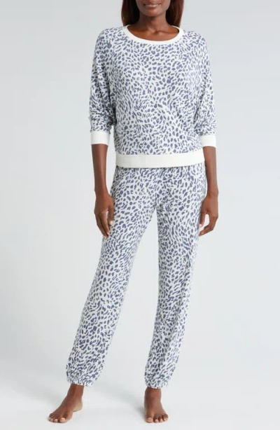 Honeydew Intimates Star Seeker Brushed Jersey Pajamas In Sweet Cream Animal