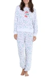 Honeydew Star Seeker Brushed Jersey Pajamas In White Skis
