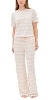 Honeydew Intimates Take It Easy Tee Pants Set Mellow Stripe In Mellow Stripe