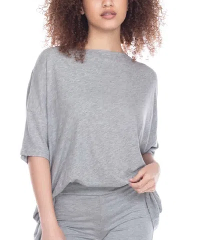Honeydew Intimates Travel Light Short Pajama Top In Heather Gray