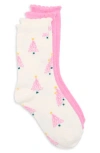 Honeydew Ivory Trees 2-pack Butter Socks In White