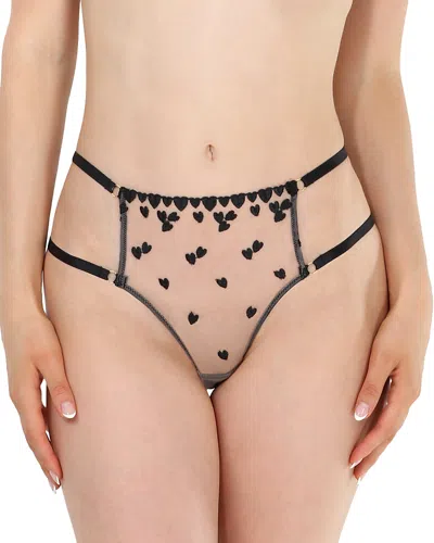Honeydew Katarina Heart Mesh Bikini In Black