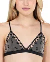Honeydew Katarina Heart Mesh Bralette In Black
