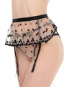 Honeydew Katarina Heart Mesh Garter Belt In Black