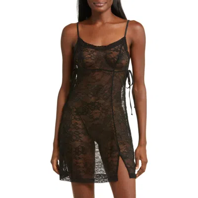 Honeydew Keepsake Lace Chemise In Black