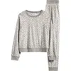 Honeydew Kids' Snuggle Up Print Lounge Sweatshirt & Joggers Set In Gray