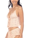 HONEYDEW LACE TRIM EYELET OPEN TANK