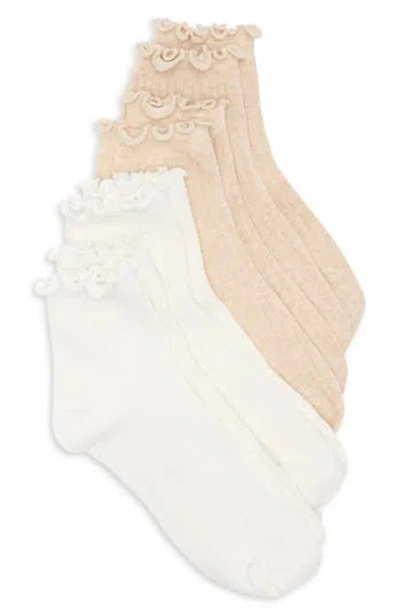 Honeydew Lettuce Edge 4-pack Ankle Socks In Neutral