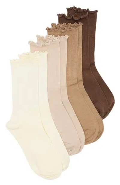 Honeydew Lettuce Edge 4-pack Crew Socks