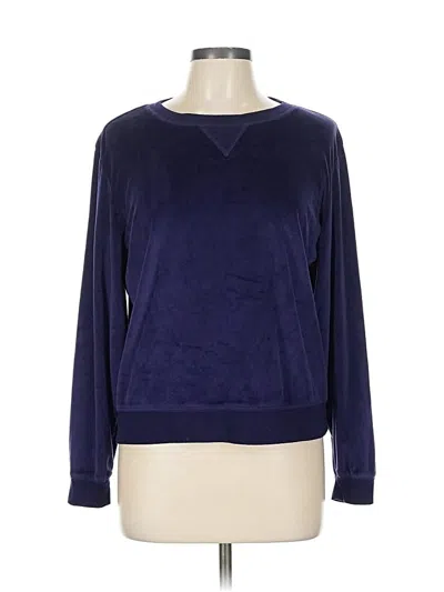 Pre-owned Honeydew Long Sleeve Top Blue Crew Neck Tops