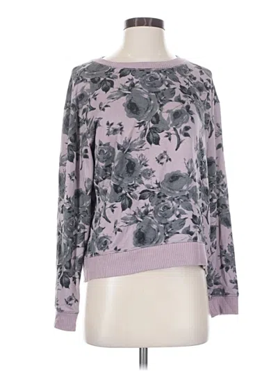Pre-owned Honeydew Long Sleeve Top Purple Boatneck Tops