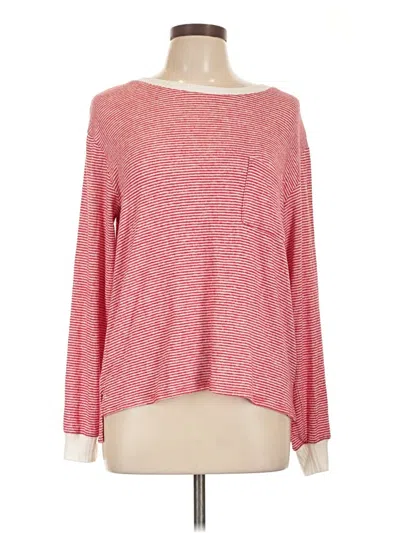 Pre-owned Honeydew Long Sleeve Top Red Boatneck Tops