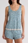 Honeydew Lounge Life Shortie Pajamas In Earl Grey Leopard