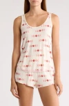 Honeydew Lounge Life Shortie Pajamas In Ivory Moon Phase