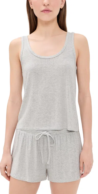 Honeydew Luxe Modal Tank Shortie Set Heather Grey In Gray
