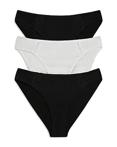 Honeydew Minnie Hipster Bikini 3 Pack In Black/white/black